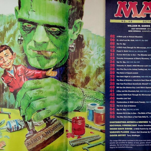 MAD Magazine #45 October 2025 Halloween Monster Horror Issue + Free Alfred Print - Picture 2 of 6